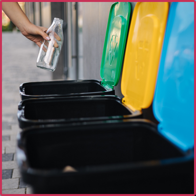 Poubelles de tri des déchets 